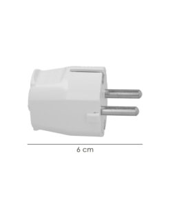 Alternative view of Clavija Schuko 2 Polos Con Toma Tierra 16 Amperios Blanco.