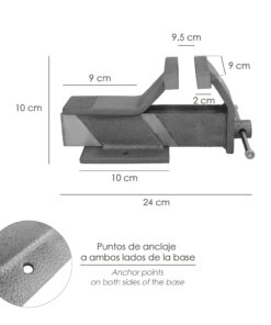Alternative view of Tornillo Banco Acero 80 mm. Banco De Mesa, Tornillo Sujeción, Abrazadera De Banco