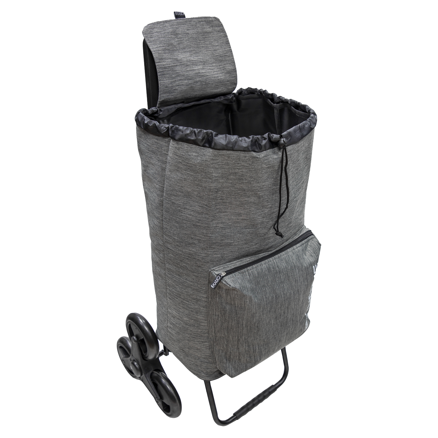 Carro De La Compra 6 Ruedas Sube Escaleras Gris Jaspeado 54 Litros Carrito De La Compra Poliester. Bolsa Térmica Refrigeración - Imagen 3