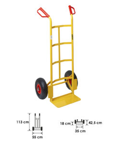 Carretilla Almacen Rueda Neumatica Llanta de Plastico "Easy"