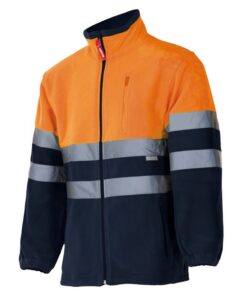 CHAQUETA POLAR BICOLOR AV AZUL MARINO/NARANJA FLUOR