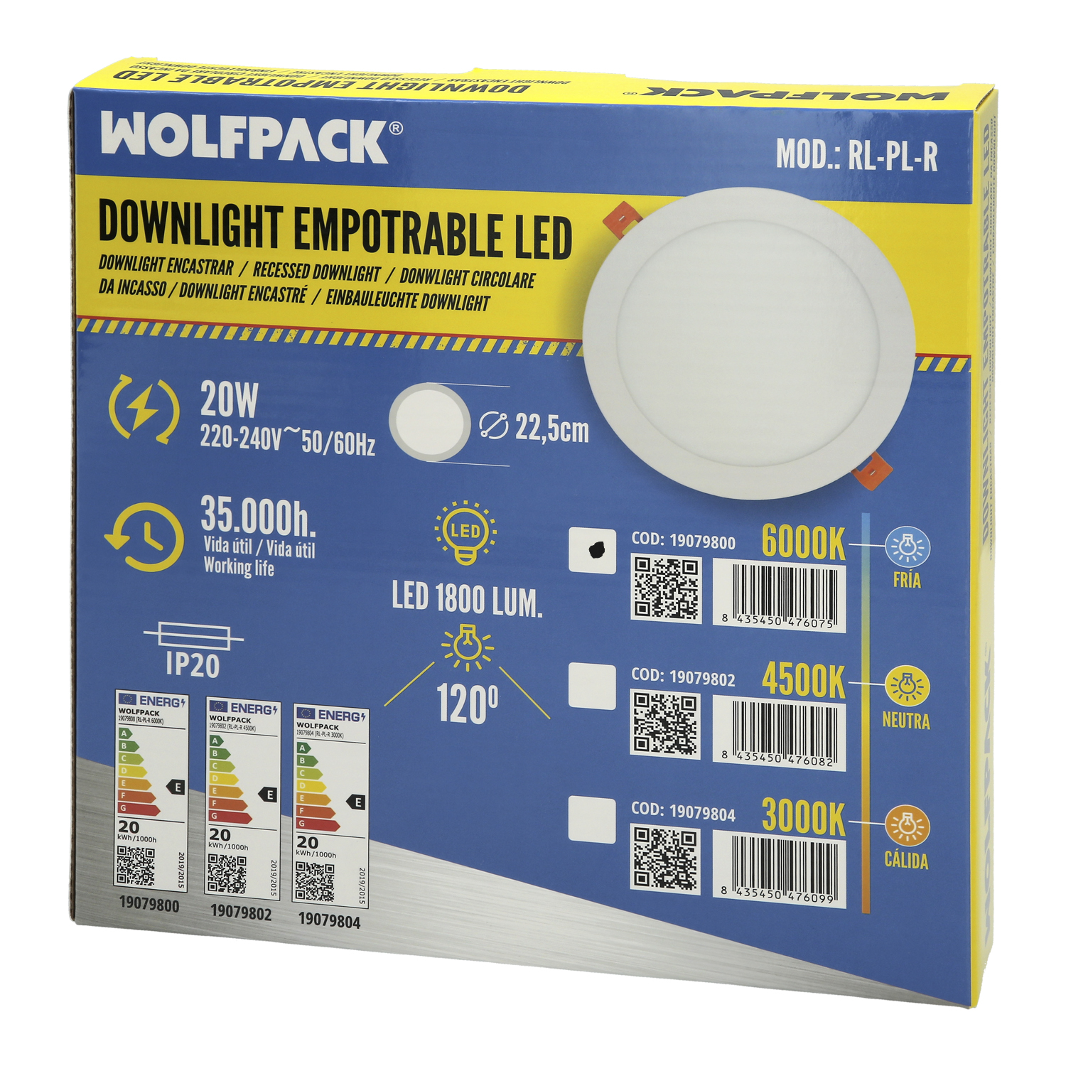 Downlight Led Empotrar 20 Watt 1800 Lumenes 6000K - Imagen 7