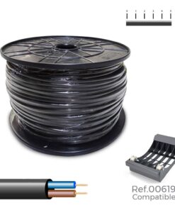 Alternative view of MANGUERA ELECTRICA ACRILICA 1KW NEGRA 2X1