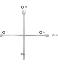 Alternative view of Llave Cruz 27 mm. / 32 mm. / 32 mm.  3/4". Para Camión.  Llave De Cruceta, Llave Cruzada, Llave Rueda Camión,