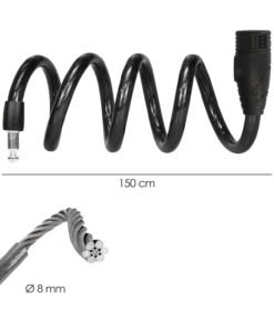 Alternative view of Cable Bicicleta Espiral Con Llave Ø 8 mm. x 150 cm.