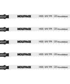 Hoja Larga Sierra Calar Para Madera / Metal / Plástico Corte Medio/Grueso 5 Piezas. Hoja Cromo Vanadio 58. Vastago T Universal.