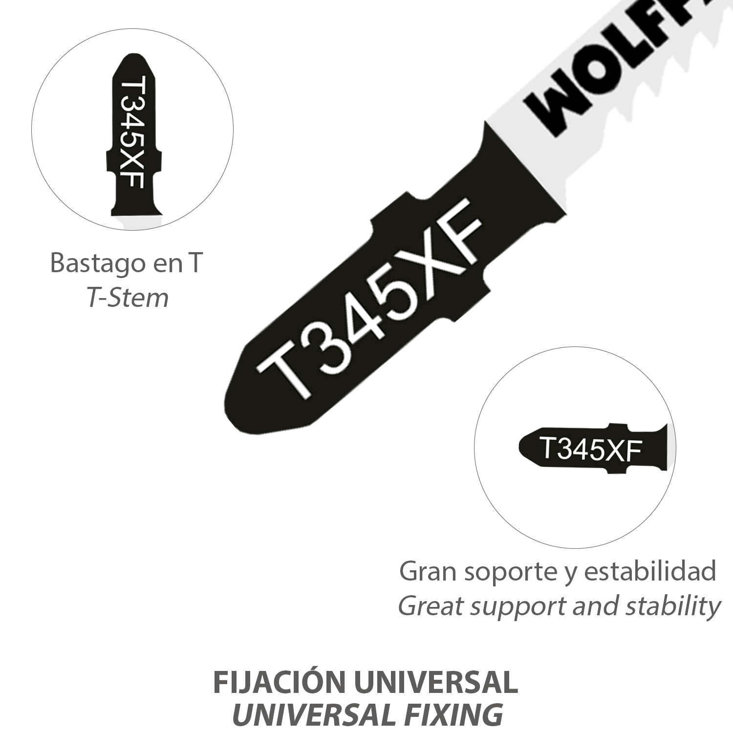 Hoja Larga Sierra Calar Para Madera / Metal / Plástico Corte Medio/Grueso 5 Piezas. Hoja Cromo Vanadio 58. Vastago T Universal. - Imagen 4