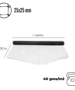 Alternative view of Malla Protectora Avicola BOP 25 x 25 mm. 40gms/m2. 1 m.  x 200 m.