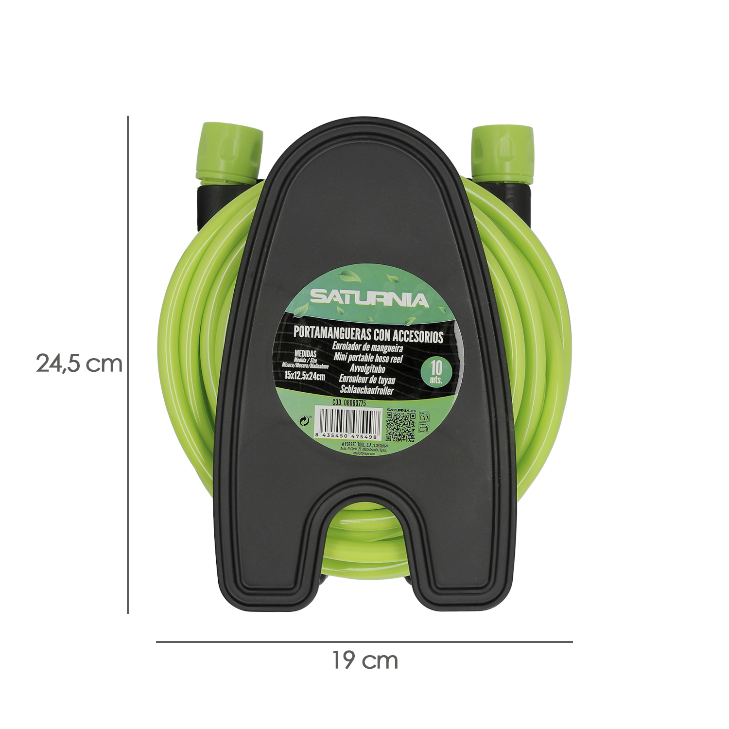 Portamangueras Pared 10 Metros Con Pistola - Imagen 2