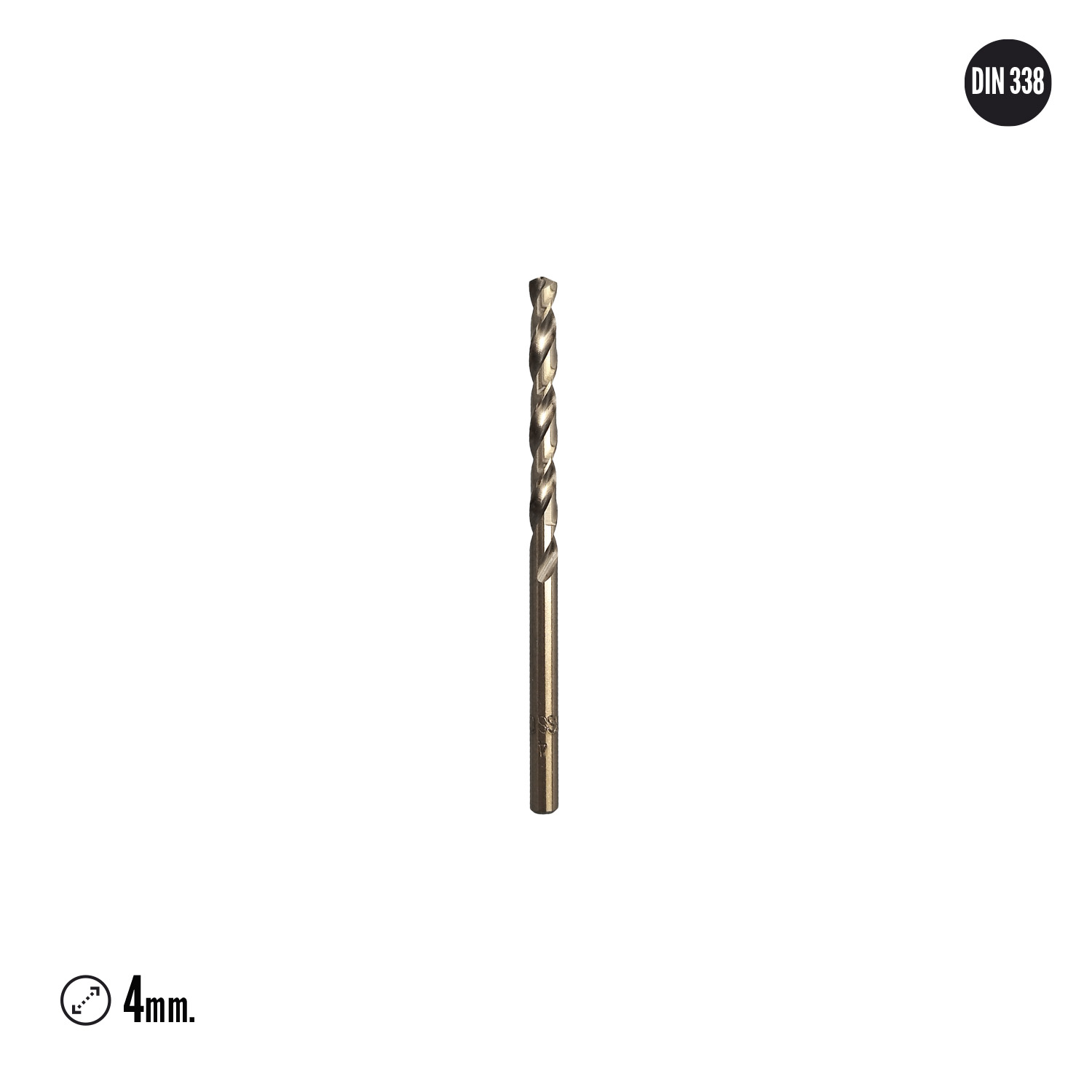 Broca Cobalto Hss Cilindrica 4,00 mm. Blister 2 Unidades. - Imagen 2