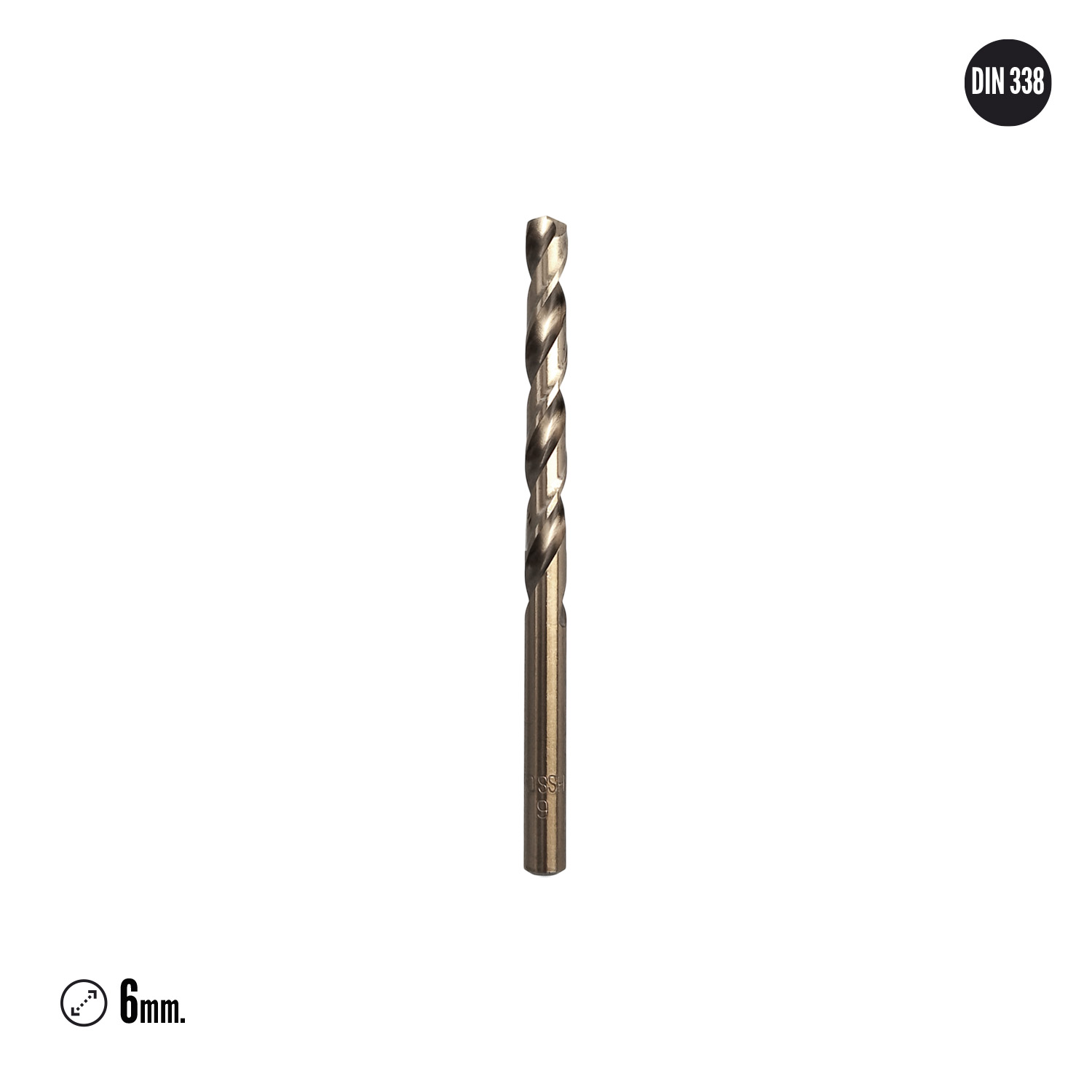 Broca Cobalto Hss Cilindrica 6,00 mm. Blister 2 Unidades. - Imagen 2