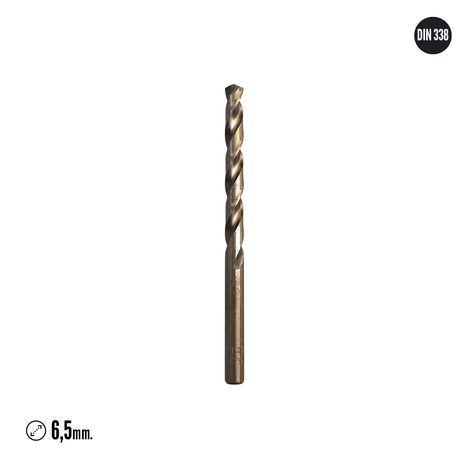 Broca Cobalto Hss Cilindrica 6,50 mm. Blister 1 Unidad. - Imagen 2