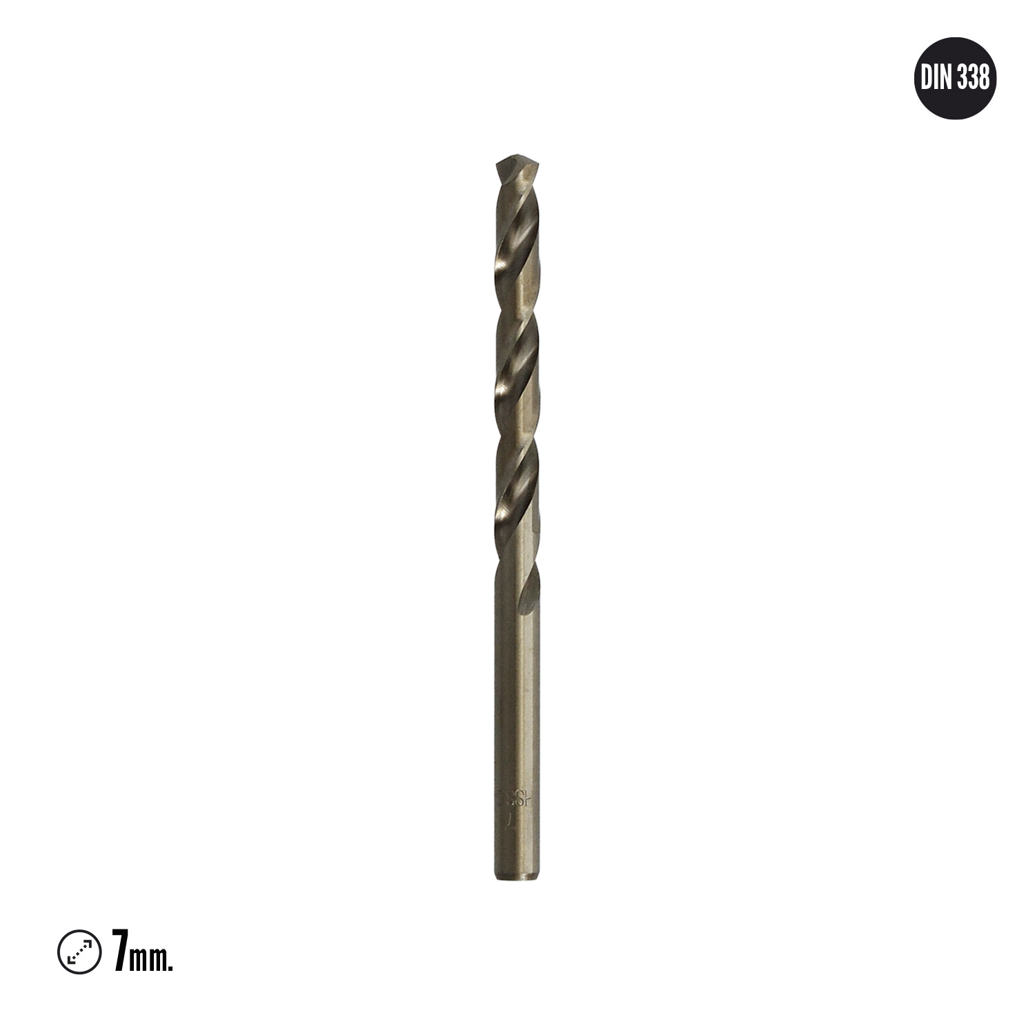 Broca Cobalto Hss Cilindrica 7,00 mm. Blister 1 Unidad. - Imagen 2