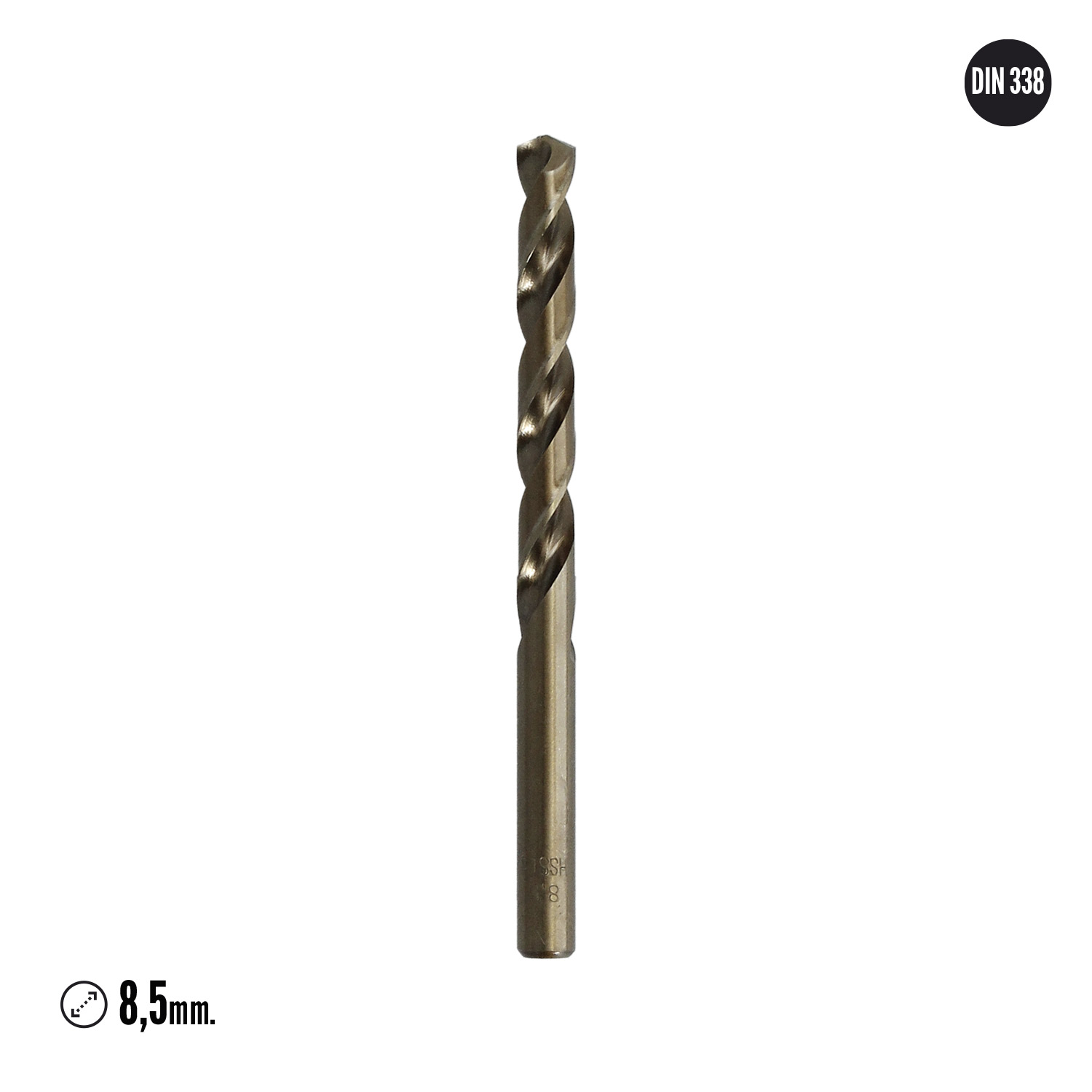 Broca Cobalto Hss Cilindrica 8,50 mm. Blister 1 Unidad. - Imagen 2
