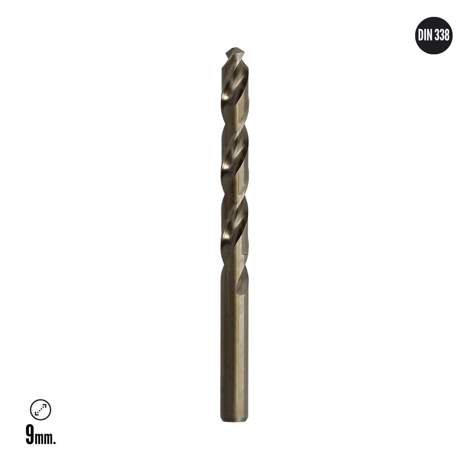 Broca Cobalto Hss Cilindrica 9,00 mm. Blister 1 Unidad. - Imagen 2
