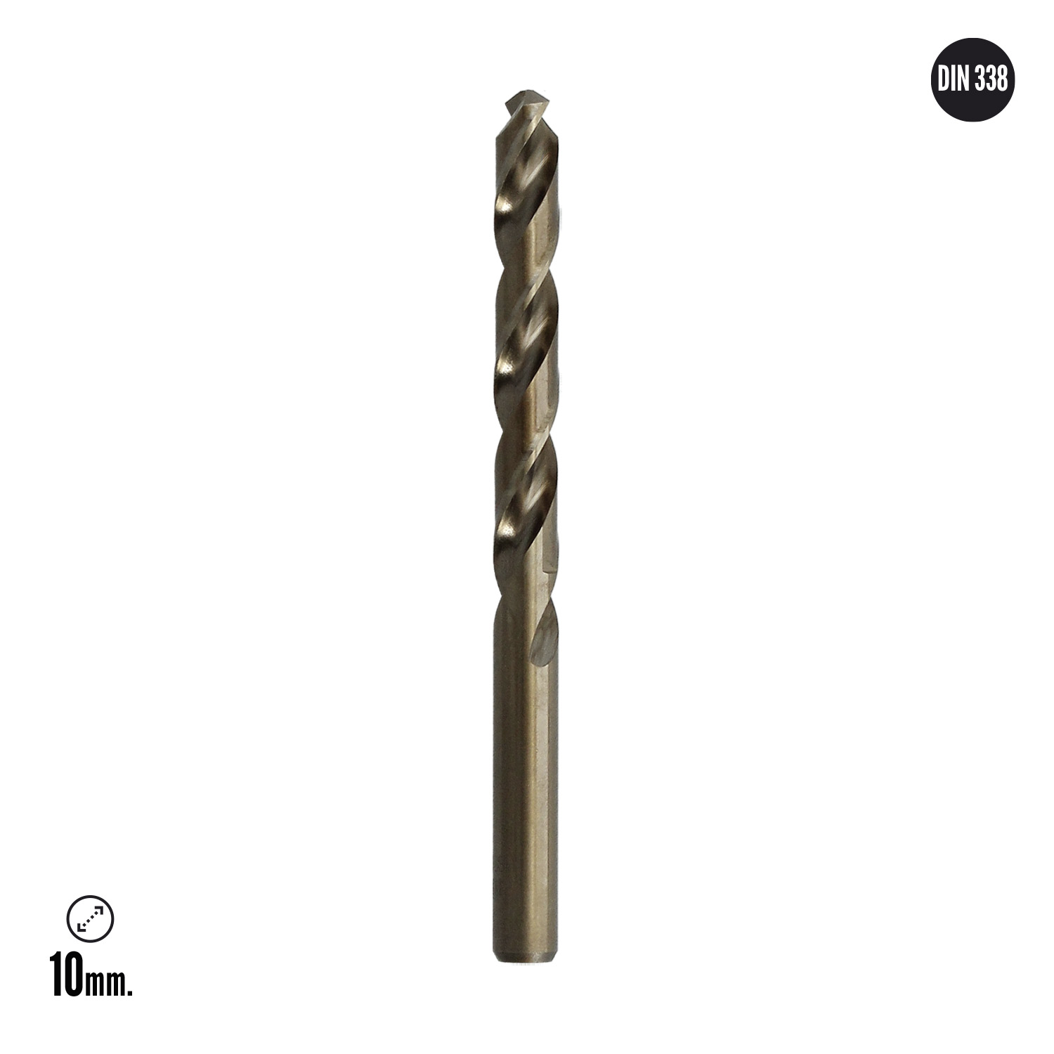 Broca Cobalto Hss Cilindrica 10,00 mm. Blister 1 Unidad. - Imagen 2