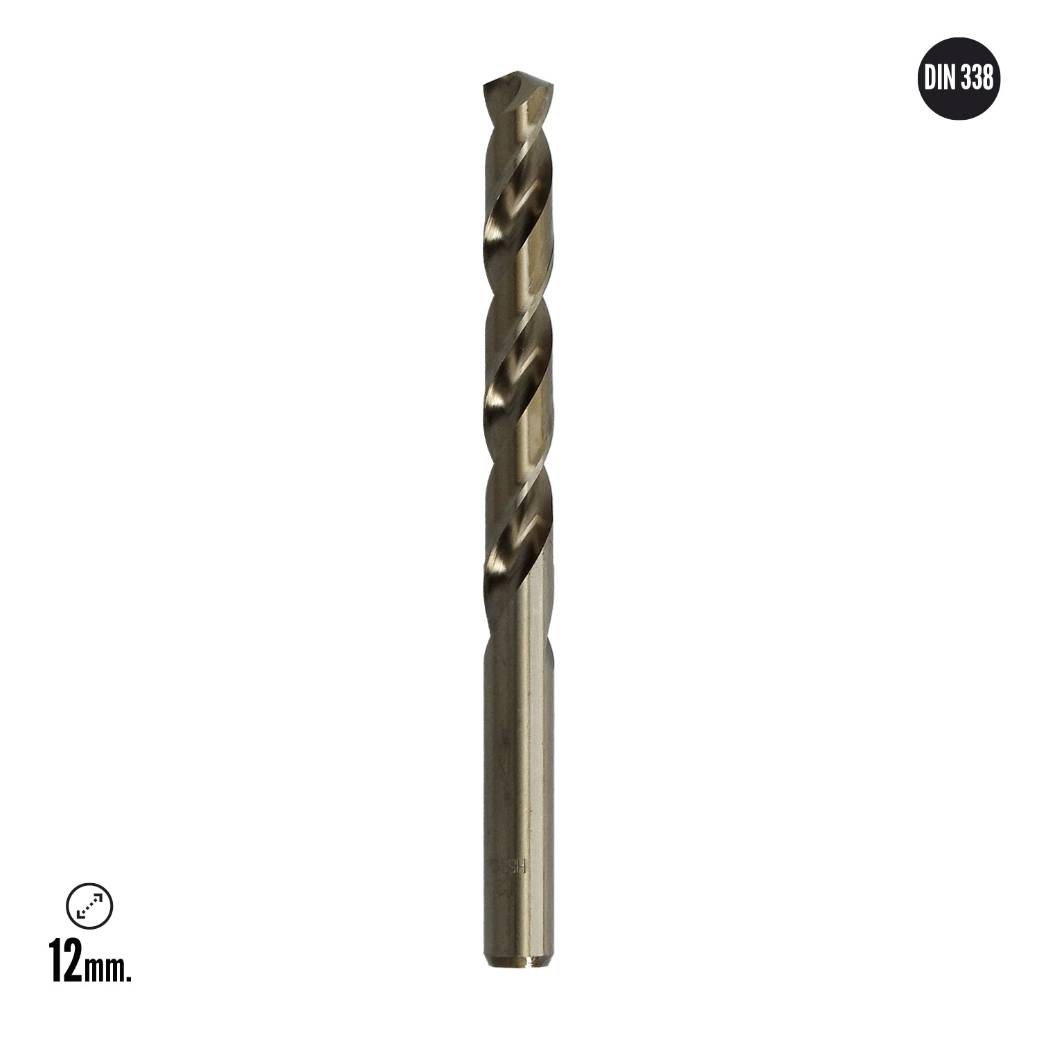 Broca Cobalto Hss Cilindrica 12,00 mm. Blister 1 Unidad. - Imagen 2