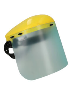 Protector Facial Con Arnes Ajustable Pantalla Policarbonato 390x200 mm. visera Seguridad, Anti Impactos, Casco Desbrozadora