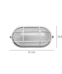 Alternative view of Plafon Industrial Oval Blanco.
