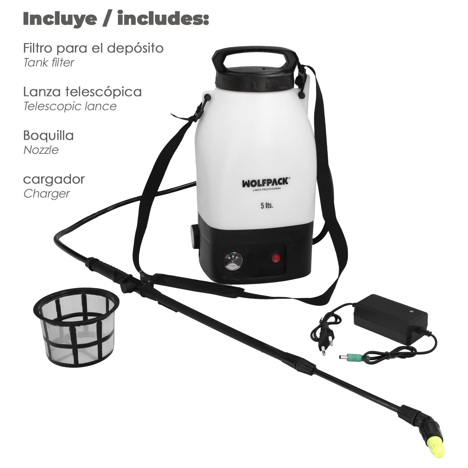 Sulfatadora 5 Litros Bateria Litio 12V - Imagen 3