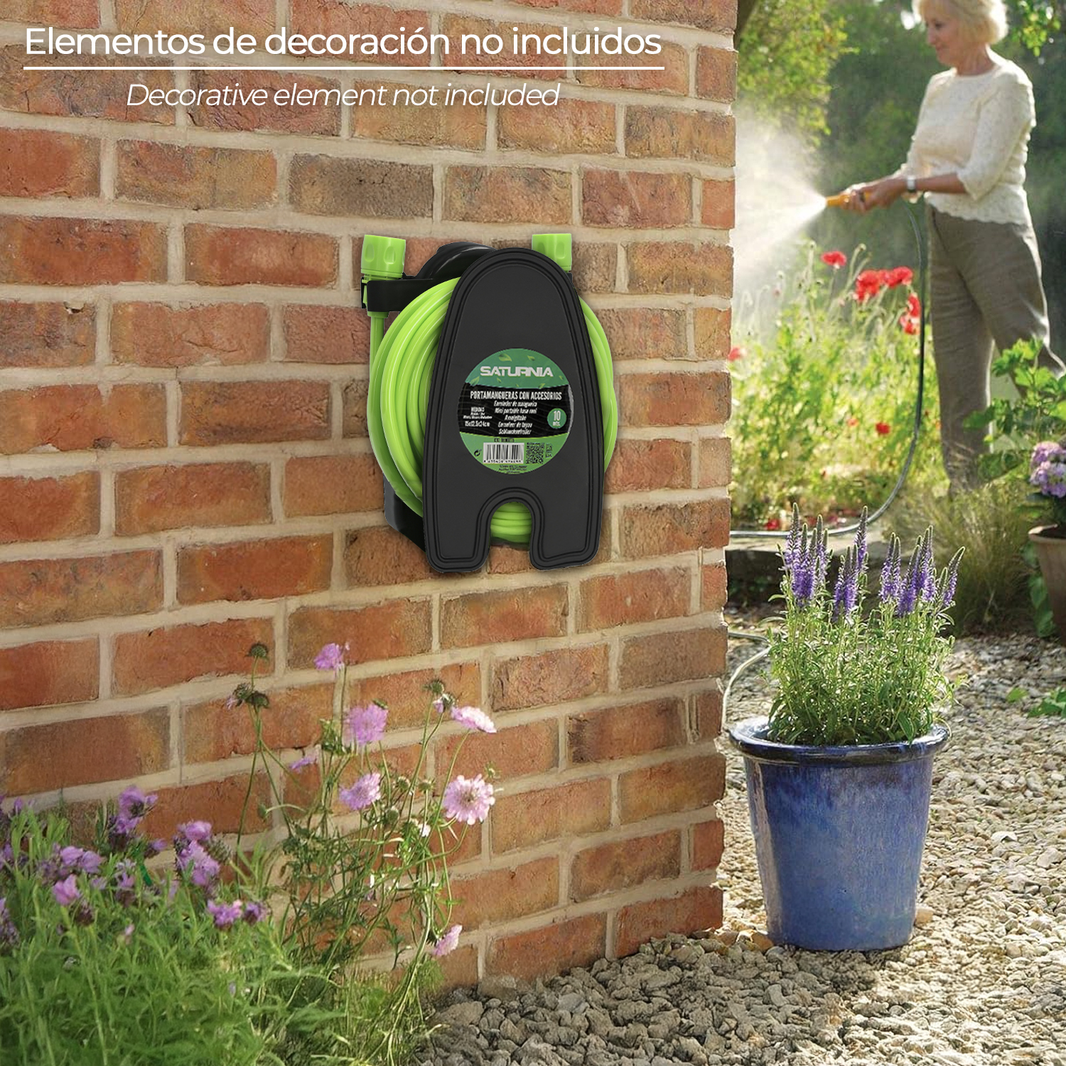 Portamangueras Pared 10 Metros Con Pistola - Imagen 6