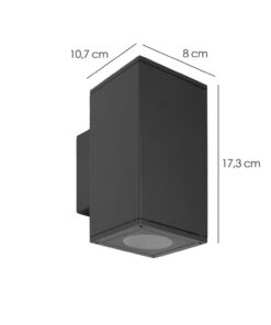 Alternative view of Lampara Aplique Doble GU10 IP65 Negro