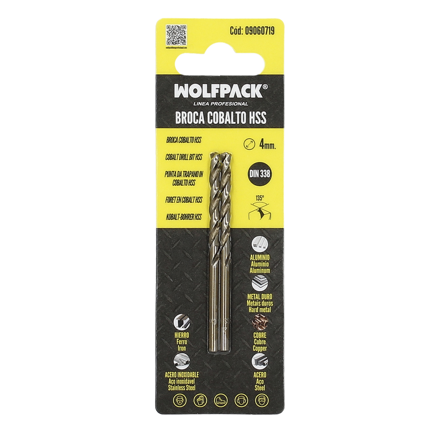 Broca Cobalto Hss Cilindrica 4,00 mm. Blister 2 Unidades. - Imagen 6