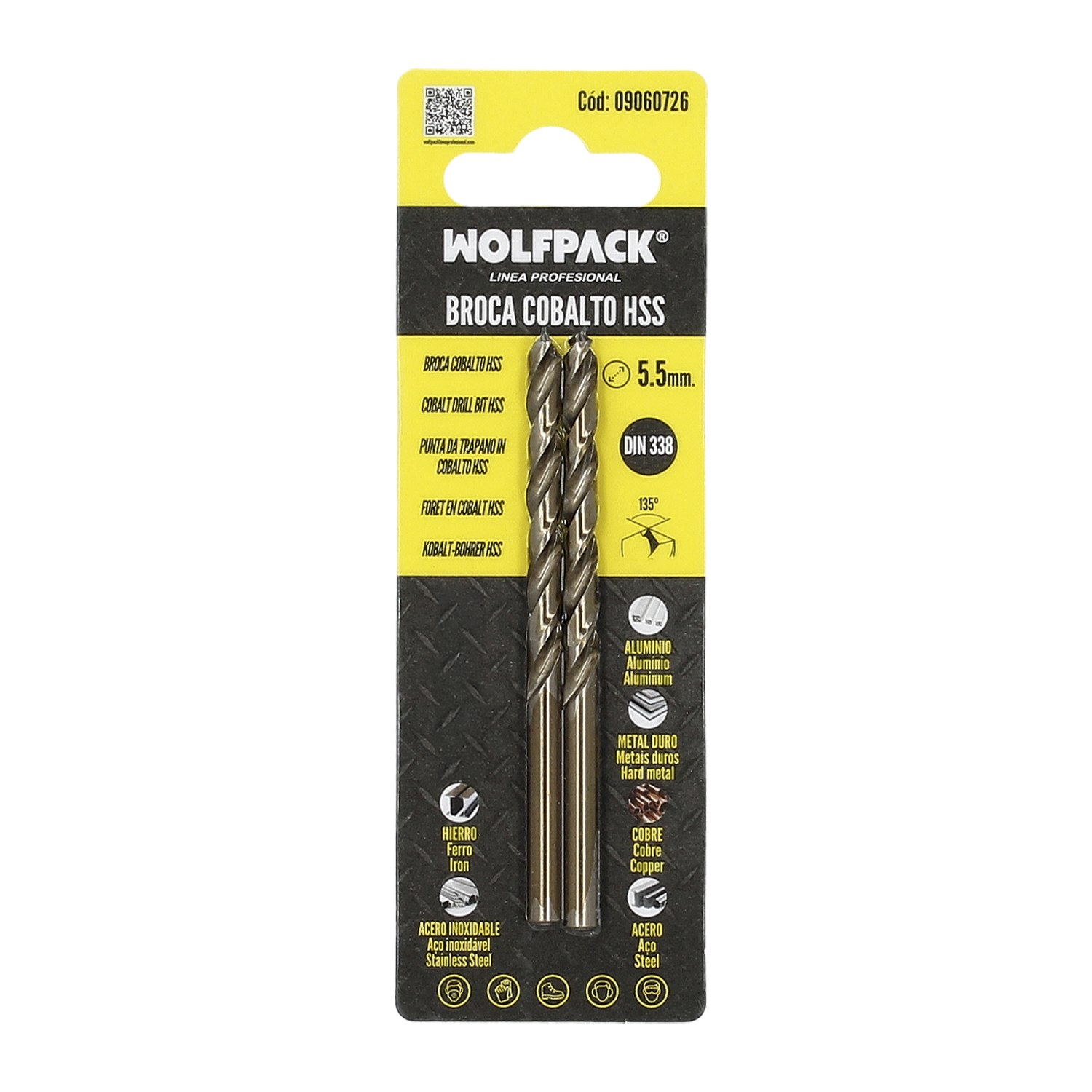 Broca Cobalto Hss Cilindrica 5,50 mm. Blister 2 Unidades. - Imagen 6