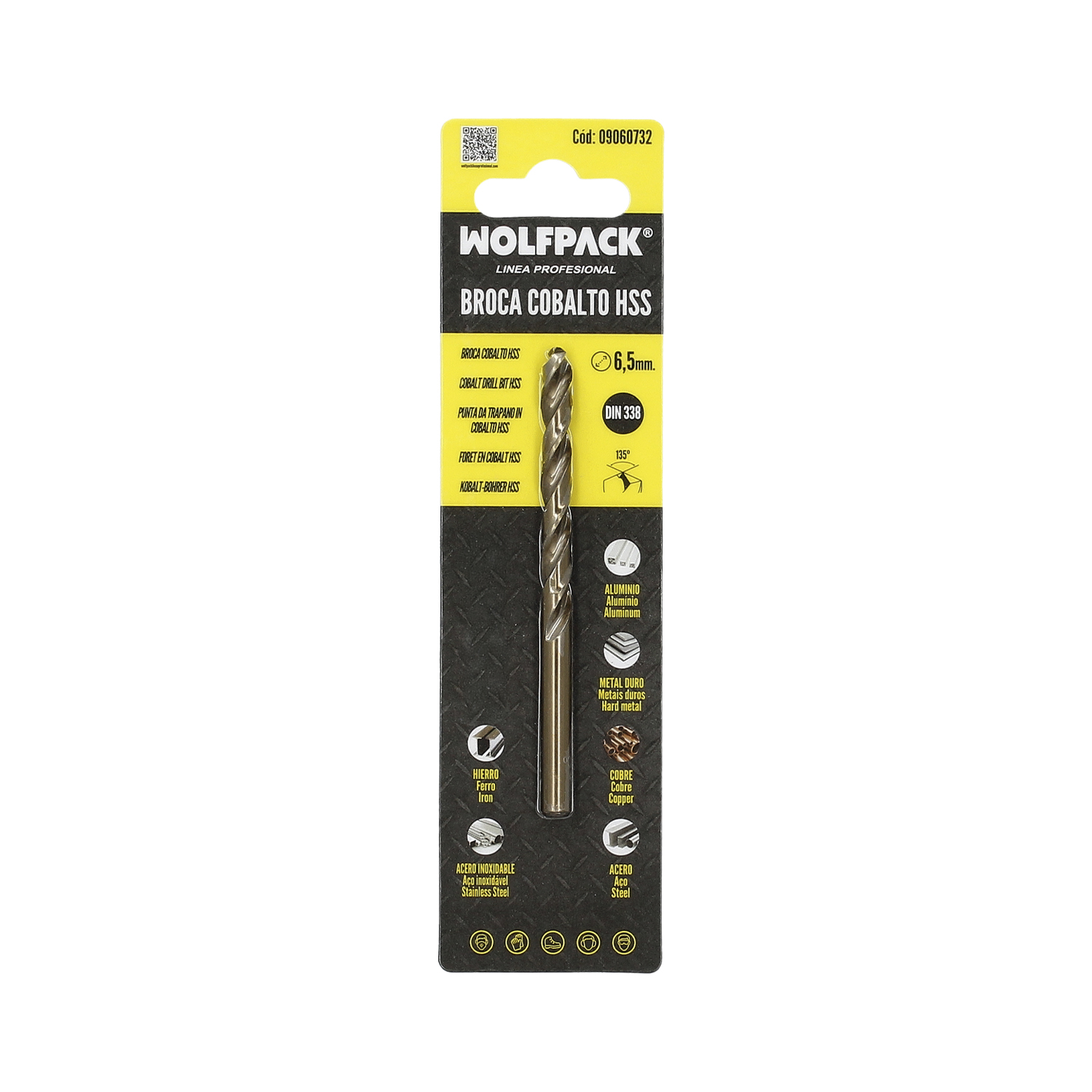 Broca Cobalto Hss Cilindrica 6,50 mm. Blister 1 Unidad. - Imagen 6