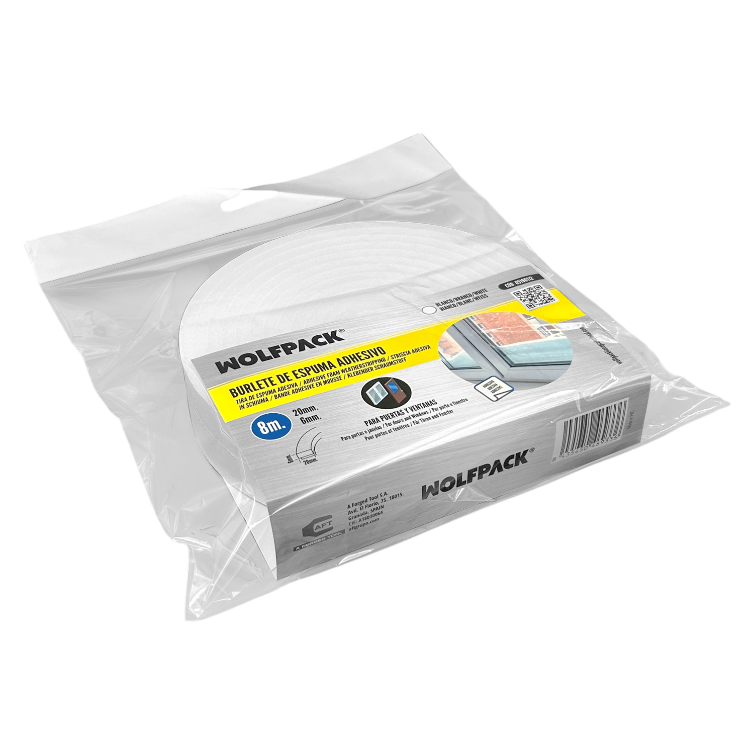 Burlete Espuma 8 m. x 6 mm. x 20 mm. - Imagen 2