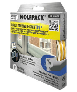 Burlete Elástico "P" 6m. x 9mm. Blanco