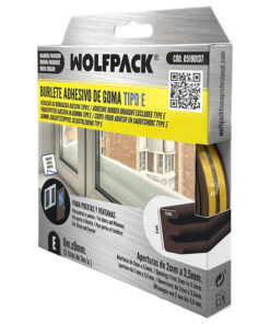 Burlete Elástico "E" 6 m. x 9 mm. Marrón