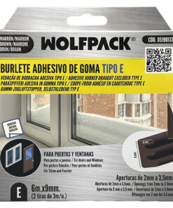 Alternative view of Burlete Elástico "E" 6 m. x 9 mm. Marrón