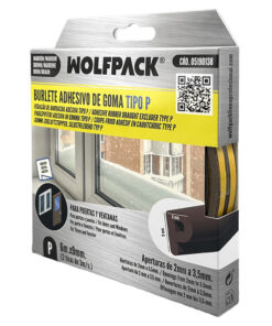 Burlete Elástico "P" 6 m. x 9 mm. Marrón