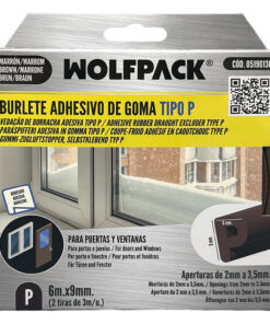 Alternative view of Burlete Elástico "P" 6 m. x 9 mm. Marrón