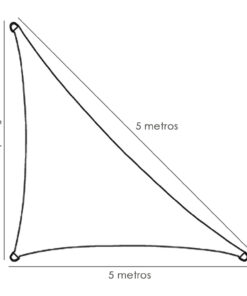 Alternative view of Toldo Vela Sombra Jardin Triangular Beige 5,0 x 5,0 metros.