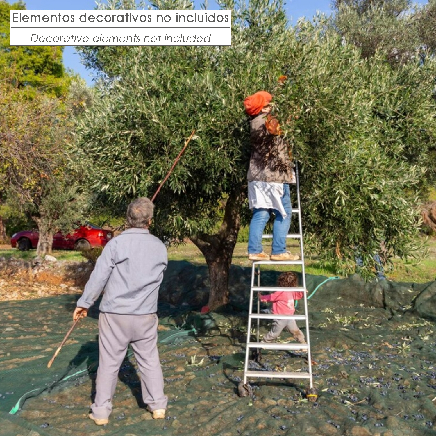 Mantas Aceituna 3 x 6 Metros. Multiusos 100% Hdpe Gramaje 90 Gr/m2. Reforzada, Con Ojales, Mantos Aceituna, Fardos Aceituna, - Imagen 7