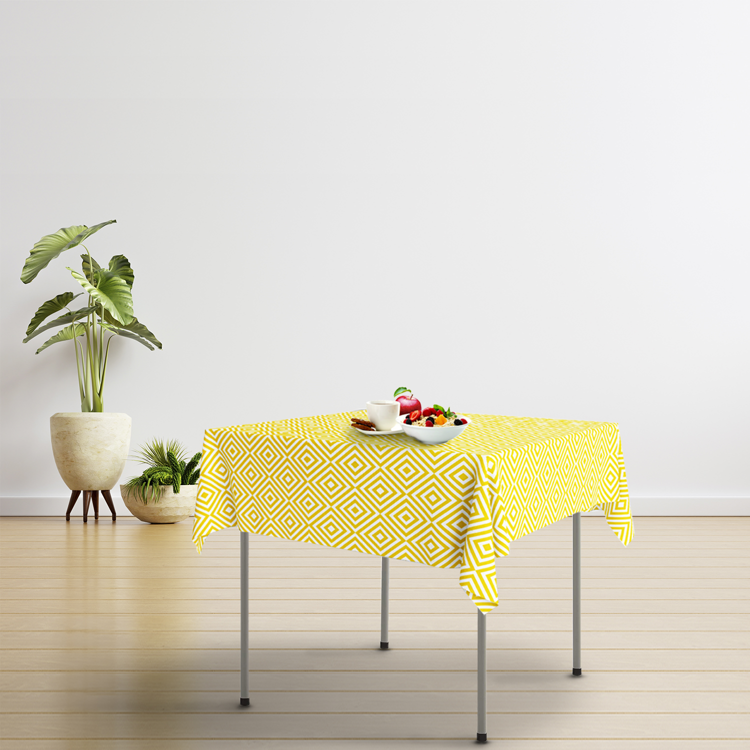 Mesa Plegable Cuadrada HDPE Multifuncional, Portatil, Resistente,Multiusos 86x86x74 cm. Color Blanco - Imagen 4