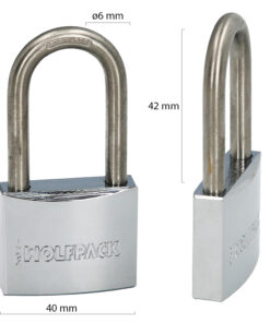 Alternative view of Candado Inoxidable Arco Largo 40mm.