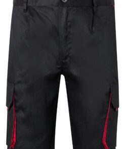 BERMUDA BICOLOR NEGRO/ROJO 50