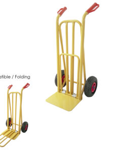 Carretilla Almacen / Sacos  Con Pala Abatible Ruedas Neumáticas Llantas de plástico