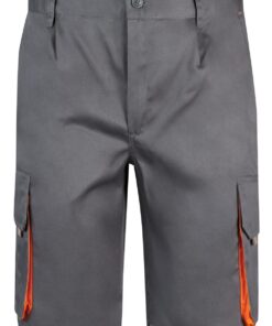 BERMUDA BICOLOR GRIS/NARANJA 40