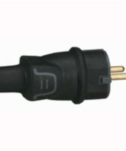 CLAVIJA 2P+T 10-16A NEGRA SALIDA RECTA IP44 IK08