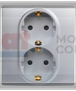 NILOE BASE DOBLE 2P+T ALUMINIO