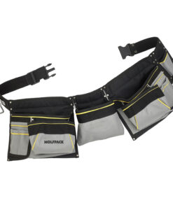 Bolsa Encofrador Doble Con Cinturón Ajustable, Colgador de Martillo, Bolsa Herramientas, Portaherramientas