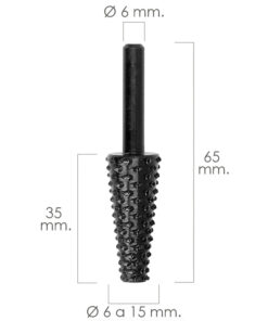 Alternative view of Fresa Rotativa Para Madera Conica Ø 6 a 15 mm. Para Taladro / Fresadora