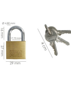 Alternative view of Candado Laton Arco Normal Llaves Iguales 30 mm. Nº1