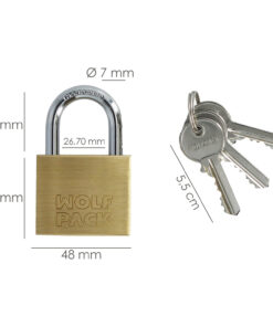 Alternative view of Candado Laton Arco Normal Llaves Iguales 50 mm. Nº2