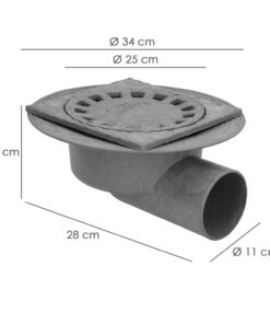 Alternative view of Caldereta Sifonica Pvc Horizontal 250x250/110mm