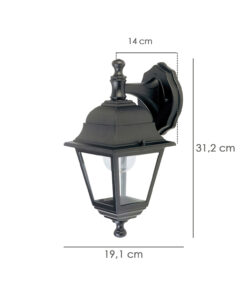 Alternative view of Farol Jardin Soporte Alto Negro.